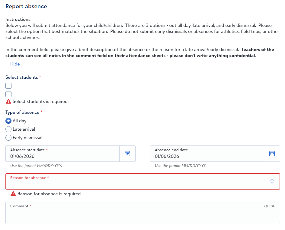 Attendance OnCampus Screenshot